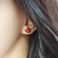 Agate Studs - Round