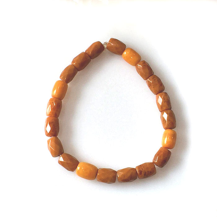 Amber Multi Faceted Bead Bracelet