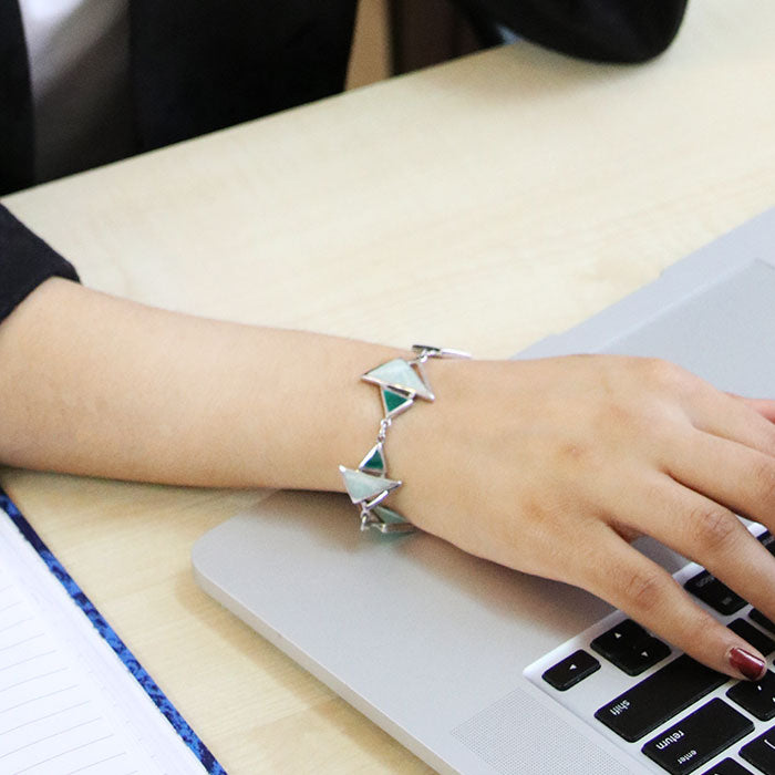 Green Agate & Amazonite Bracelet
