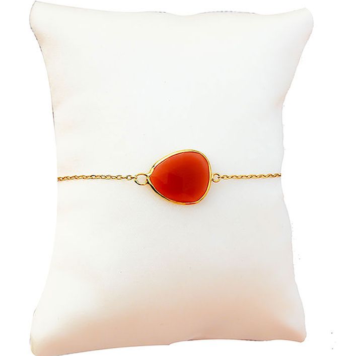 Classic Papaya Chalcedony Bracelet
