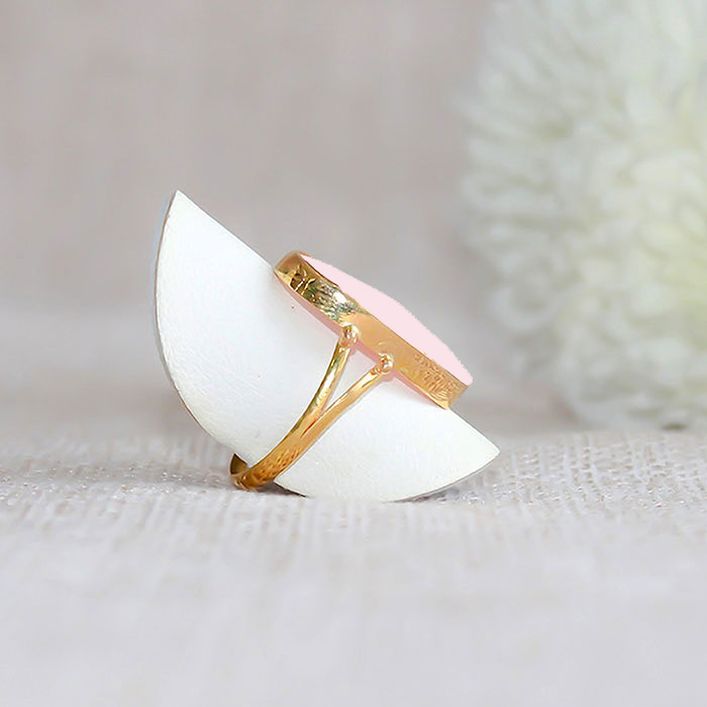 Classic Pink Opal Ring