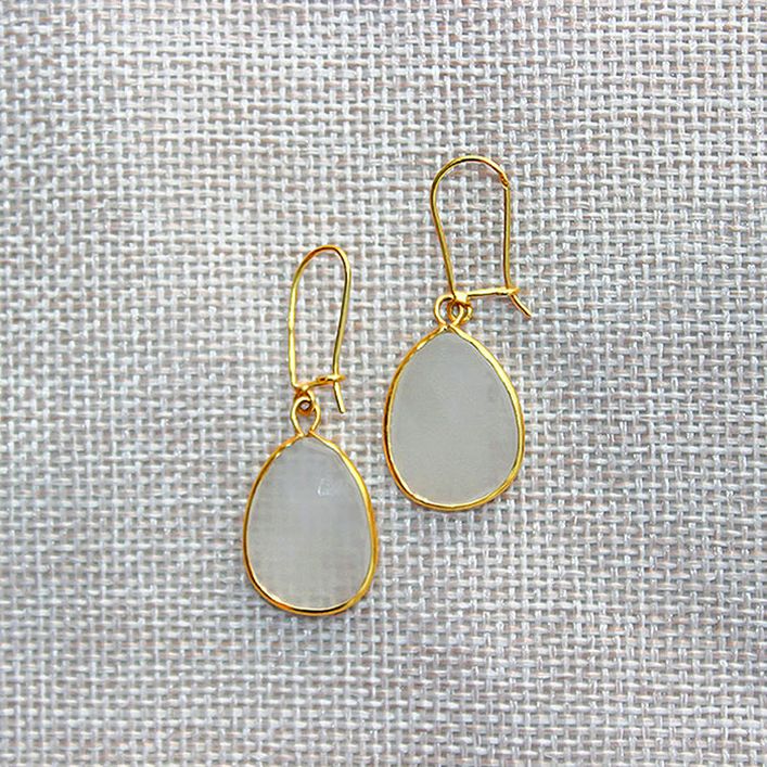Classic Milky Quartz Earrings