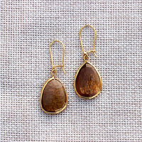 Classic Golden Moonstone Earrings