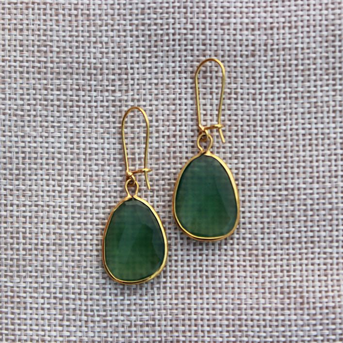 Classic Green Serpentine Earrings