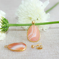 Classic Lace Agate Earrings