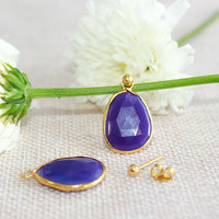 Classic Purple Chalcedony Earrings