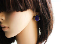 Classic Purple Chalcedony Earrings
