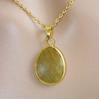 Classic Yellow Sapphire Pendant