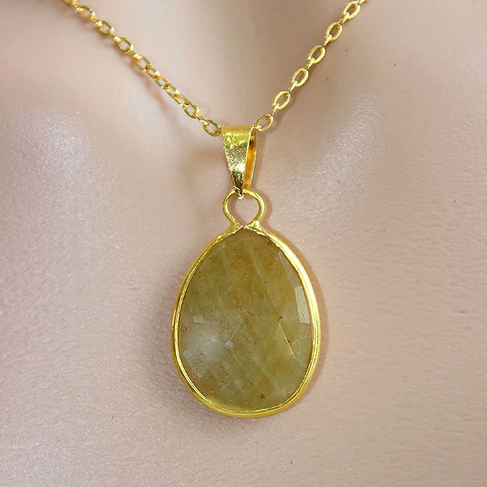 Classic Yellow Sapphire Pendant