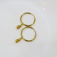 Birthstone Classic Hoops - Citrine