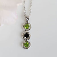Birthstone Solar Pendant - Peridot, Sapphire