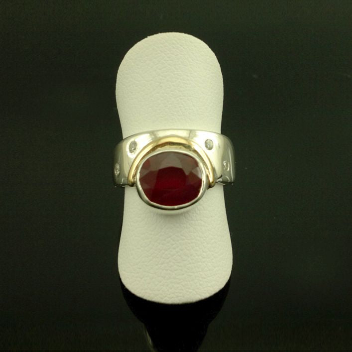 German-Style Men Ruby Ring (Bespoke)