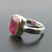 The Golden Jaw Men Ruby Ring (Bespoke)