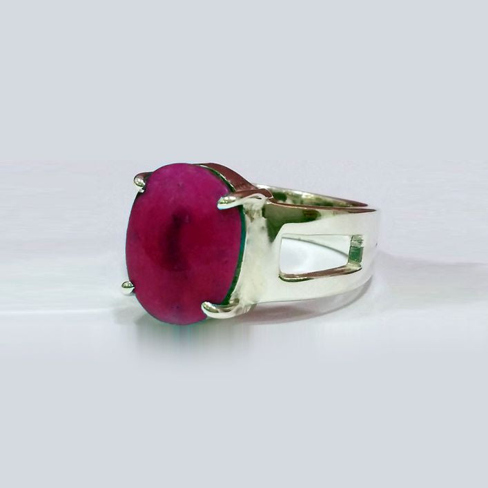 Side-Window Men Ruby Ring (Bespoke)