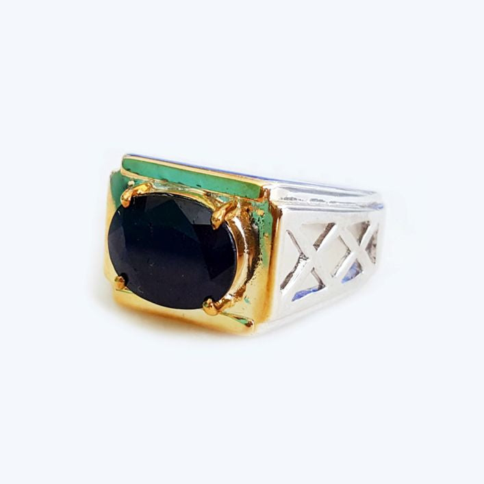 Majesty Men Sapphire Ring With Gold Cover (Bespoke)