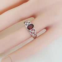 Garnet Filigree Ring