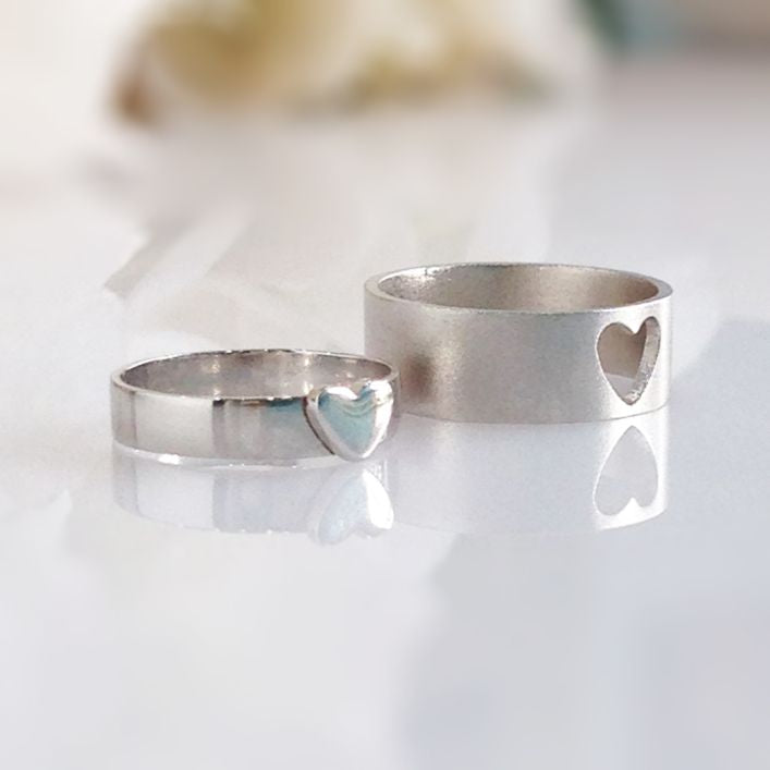 Heart Couple Ring Set