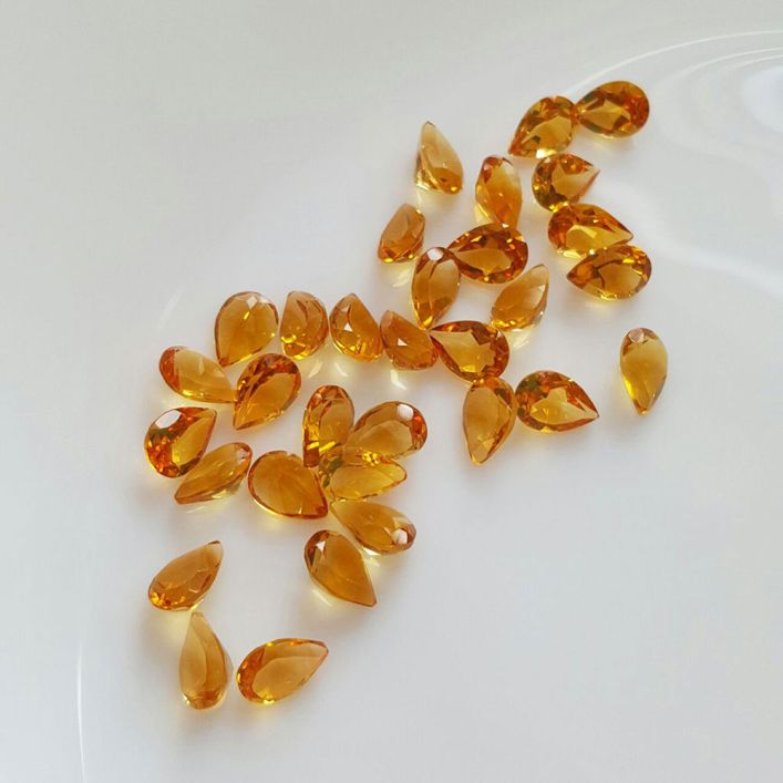 CITRINE- Pear Shape (5 mm x 7 mm)
