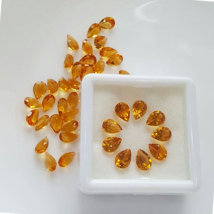CITRINE- Pear Shape (5 mm x 7 mm)