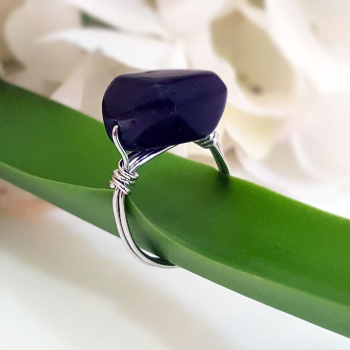 Pebble Amethyst Ring