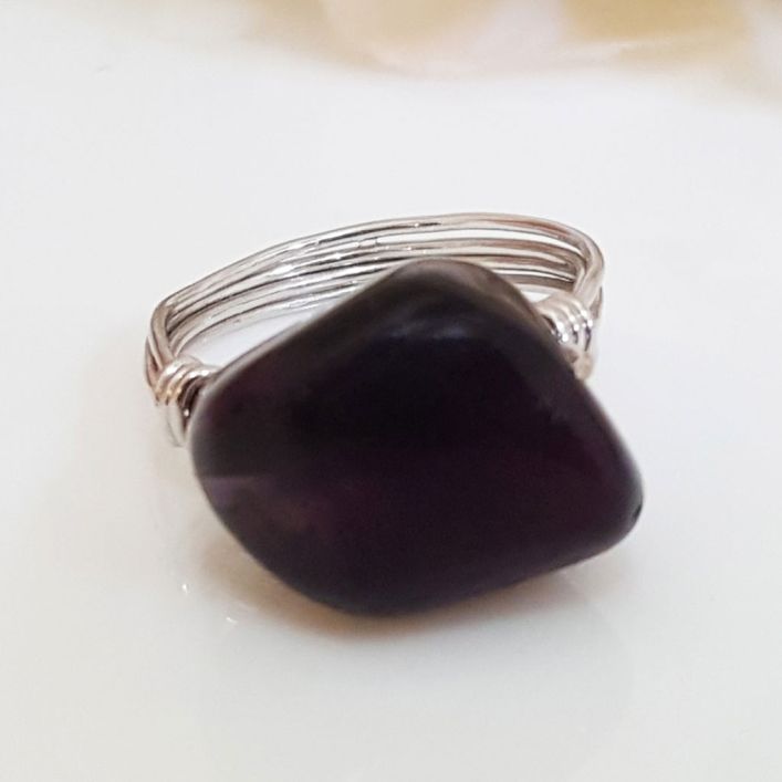 Pebble Amethyst Ring
