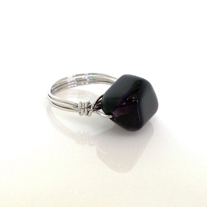 Pebble Amethyst Ring