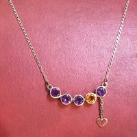 Oddacity Necklace - Amethyst , Citrine
