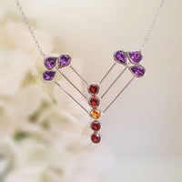 Pheonix Necklace-Amethyst,Garnet,Citrine