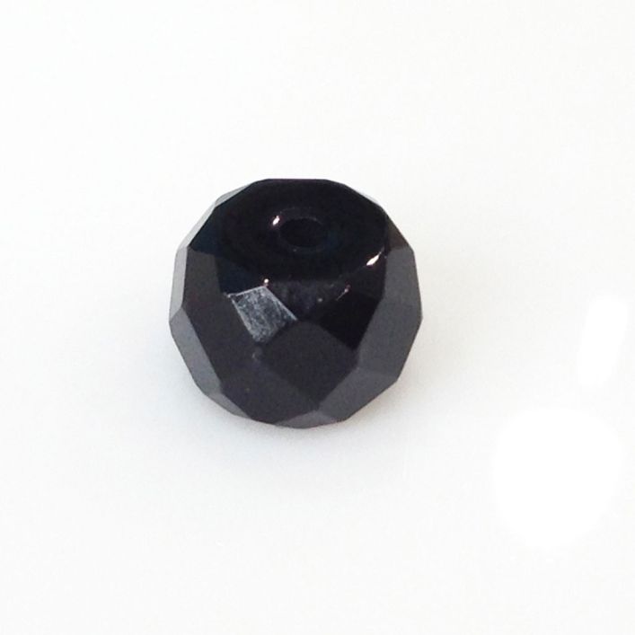 Onyx - Flat Faceted Bead
