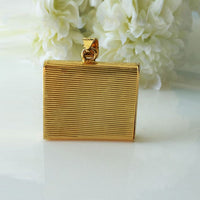 Horizontal Lined Gold Locket (Bespoke)