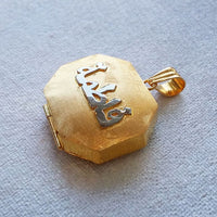 Hexagon Shape Gold Locket (Bespoke)
