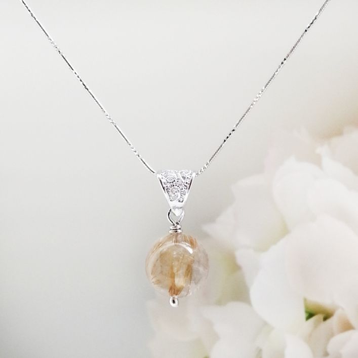 Rutile Pendant in high-quality silver ready available at Nafisa Designs