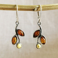 Amber Leaf Earrings