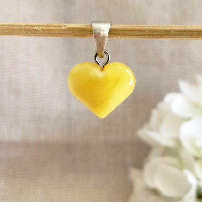Heart Pendant-Amber