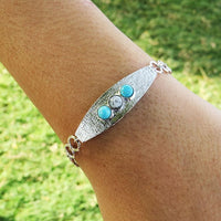 Birthstone Timeline bracelet - Round Shape Turquoise, Feroza, Agate