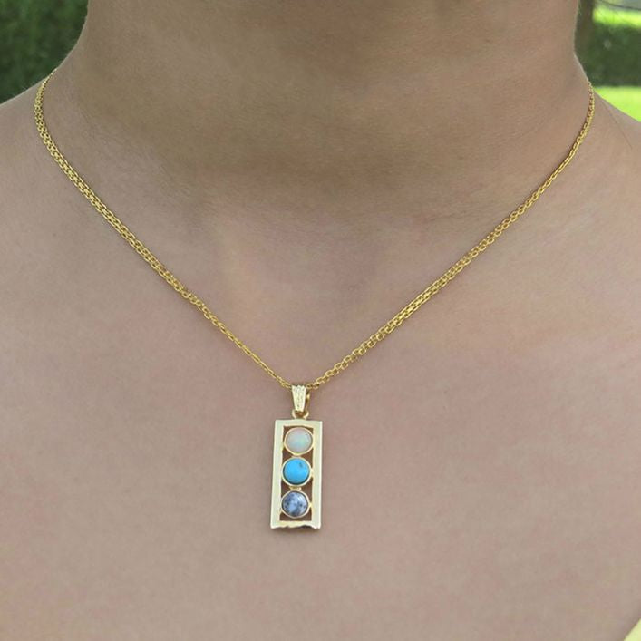 Birthstone Bonded for life Pendant - emerald, citrine