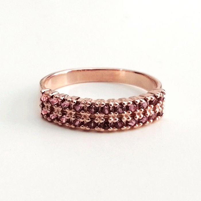 Elegant Rhodolite Ring