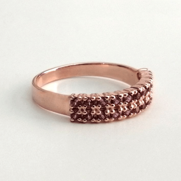 Elegant Rhodolite Ring