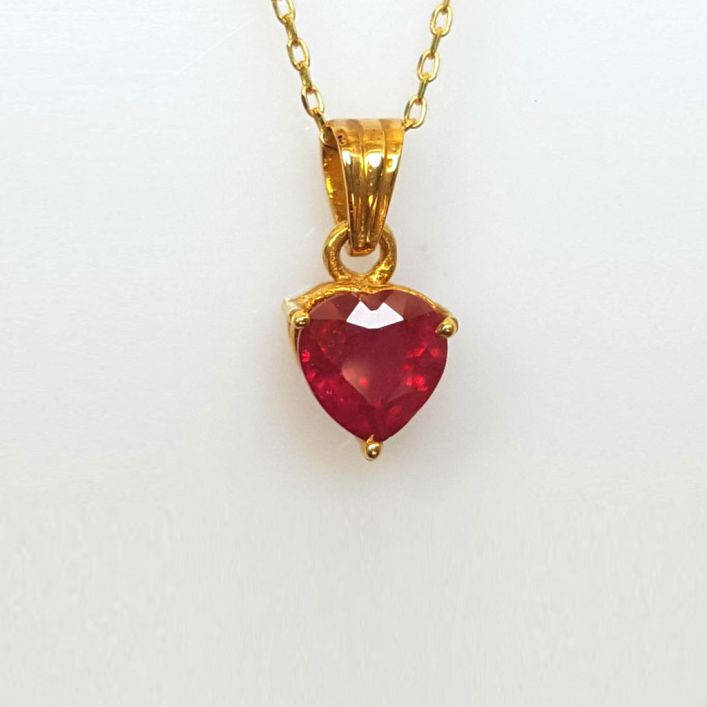 Ruby Heart Pendant