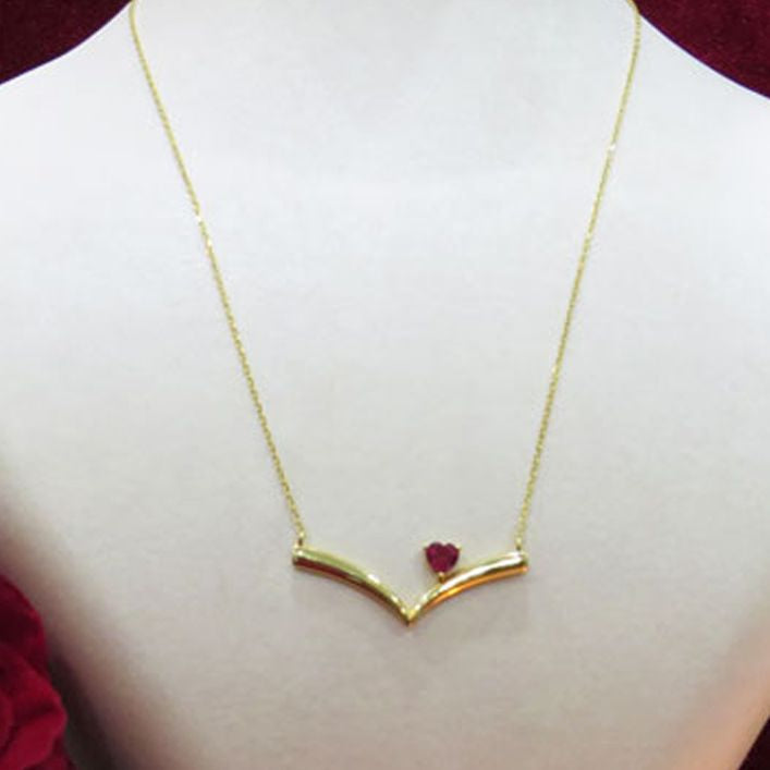 Ruby Heart Necklace