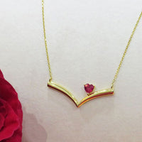 Ruby Heart Necklace