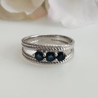 Trio Sapphire Ring