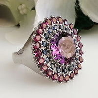 Orbit Ring - Amethyst, Blue Sapphire, Ruby