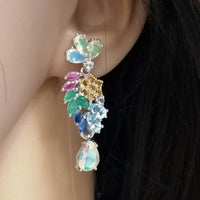 Felicitate Earrings - Opal, Ruby, Emerald, Citrine, Blue Sapphire, Aquamarine