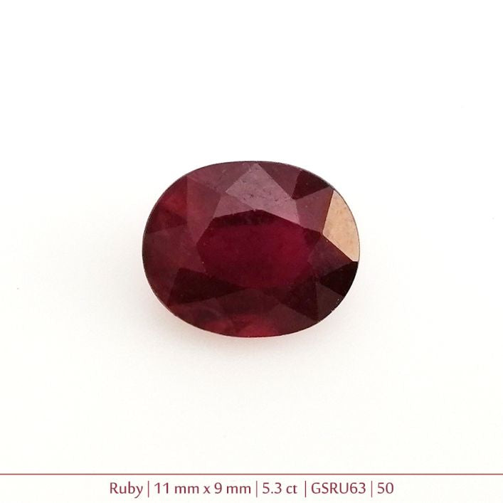 Ruby Gemstone - 5.3 ct. 9mm
