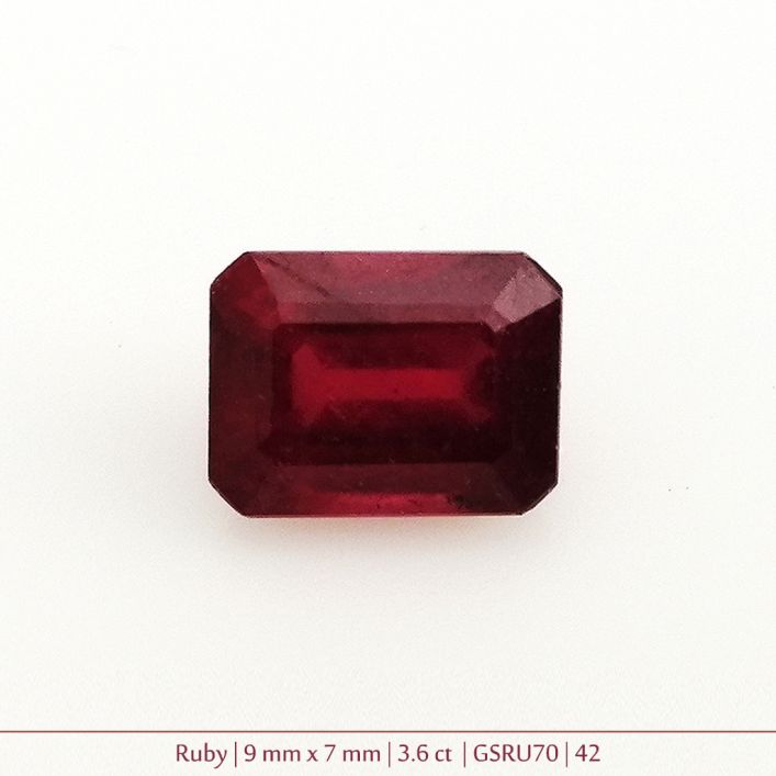 Ruby Gemstone - 3.6 ct.  7mm