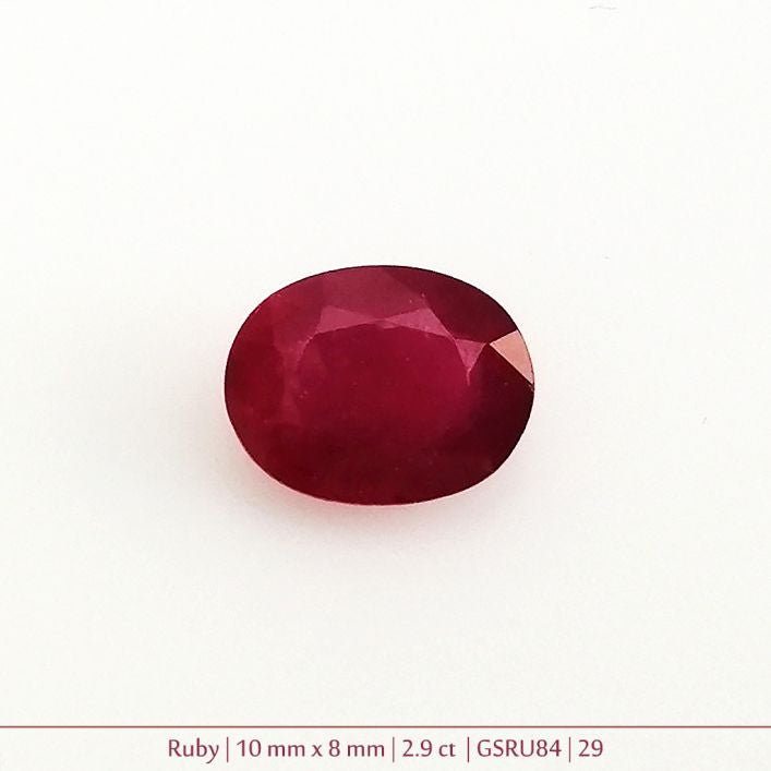 Ruby Gemstone - 2.9 ct.  8mm