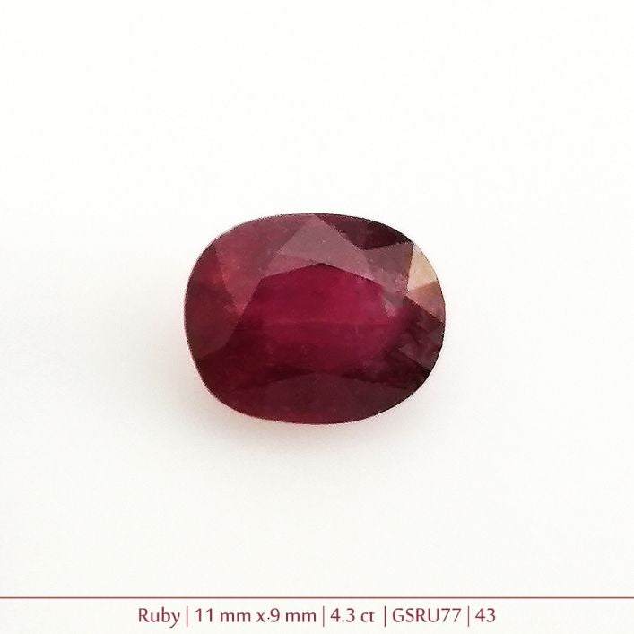 Ruby Gemstone - 4.3 ct. 9mm