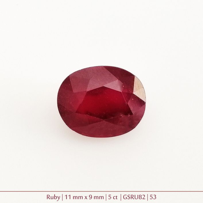 Ruby Gemstone - 5 ct.  9mm