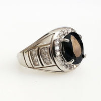 Vivid Blue Sapphire Men Ring
